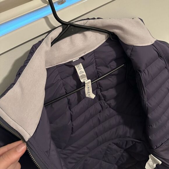 Lululemon Fluffed Up Jacket Purple Nightfall Puffer Goose Down Quilted Winter - Picture 8 of 15